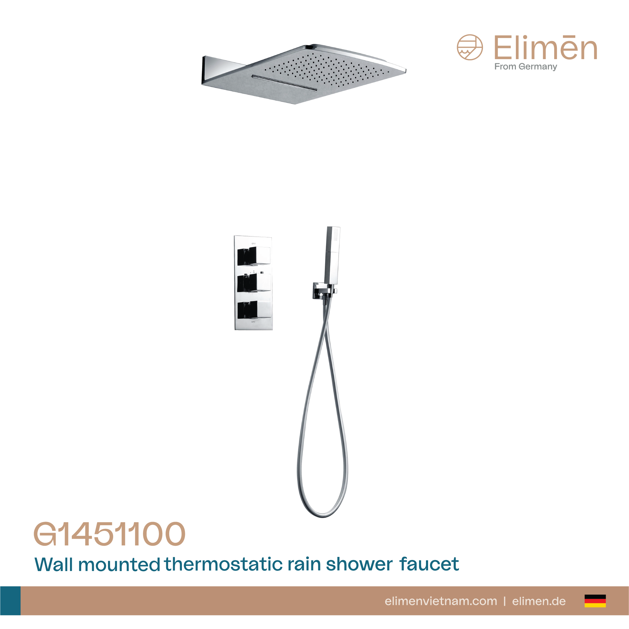 Elimen wall mounted shower - Code G1451100