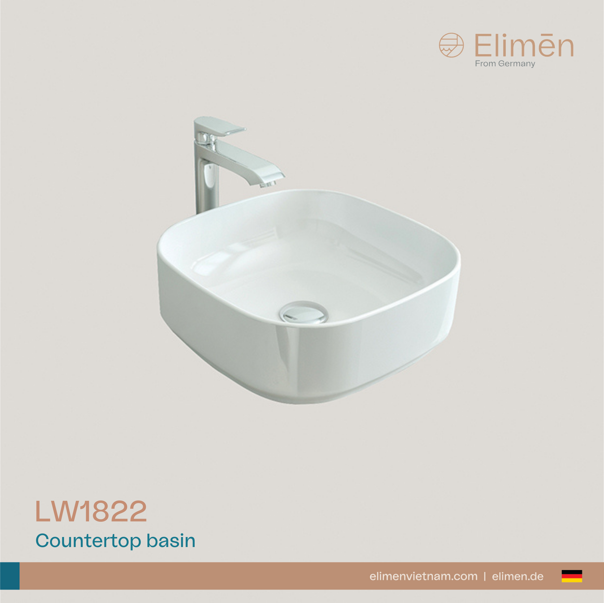 Elimen Countertop basin - Code LW1822