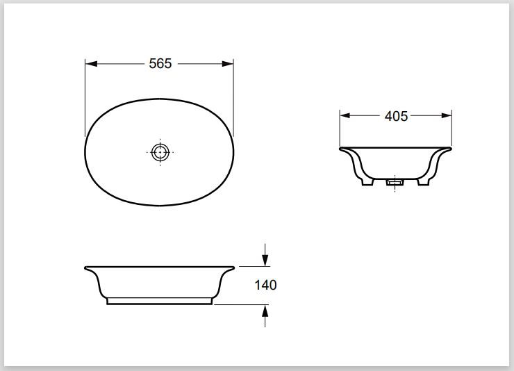 Chậu Lavabo đặt trên bàn | Mã B152