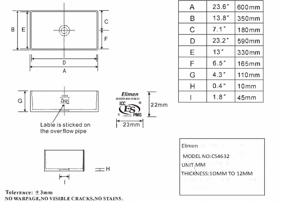 Chậu rửa lavabo đặt bàn Elimen | Mã CS-4632