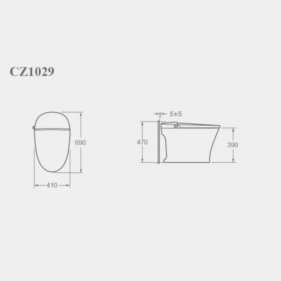 Bồn cầu thông minh| Mã CZ1029