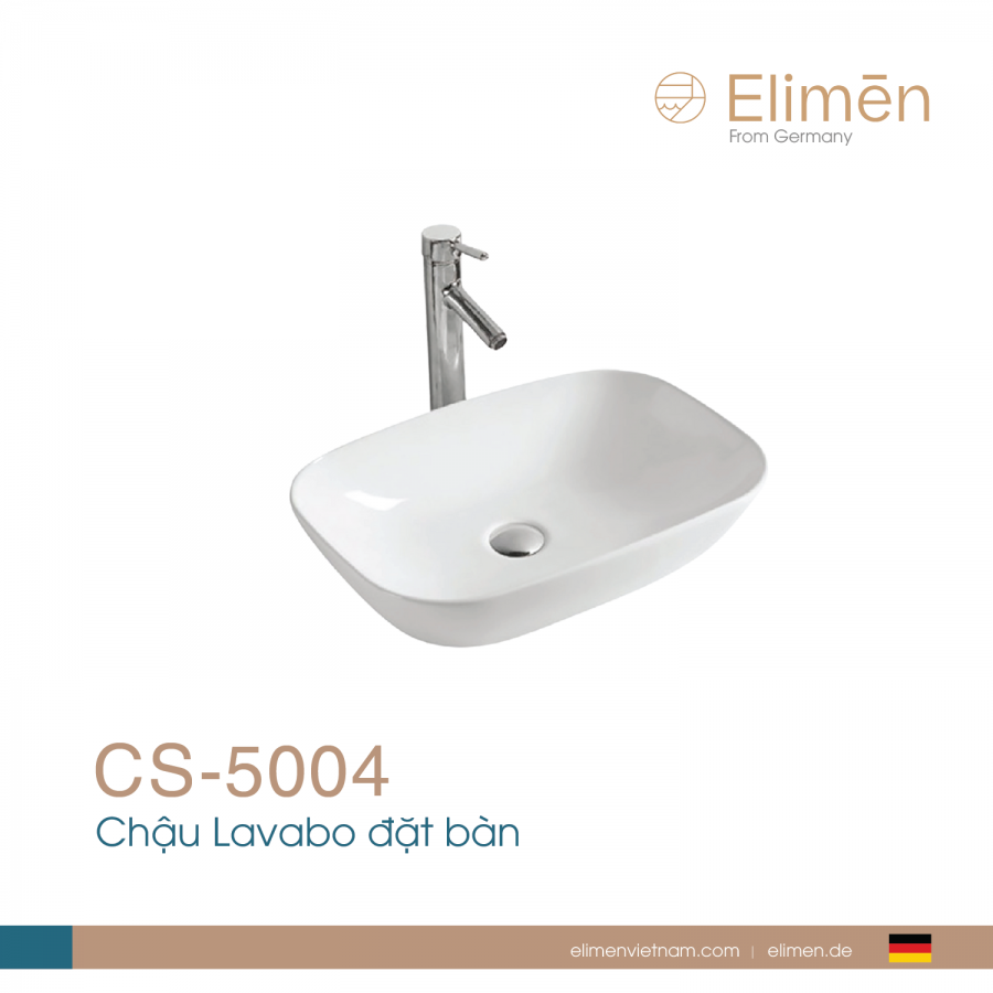 Chậu rửa lavabo đặt bàn | Mã CS-5004