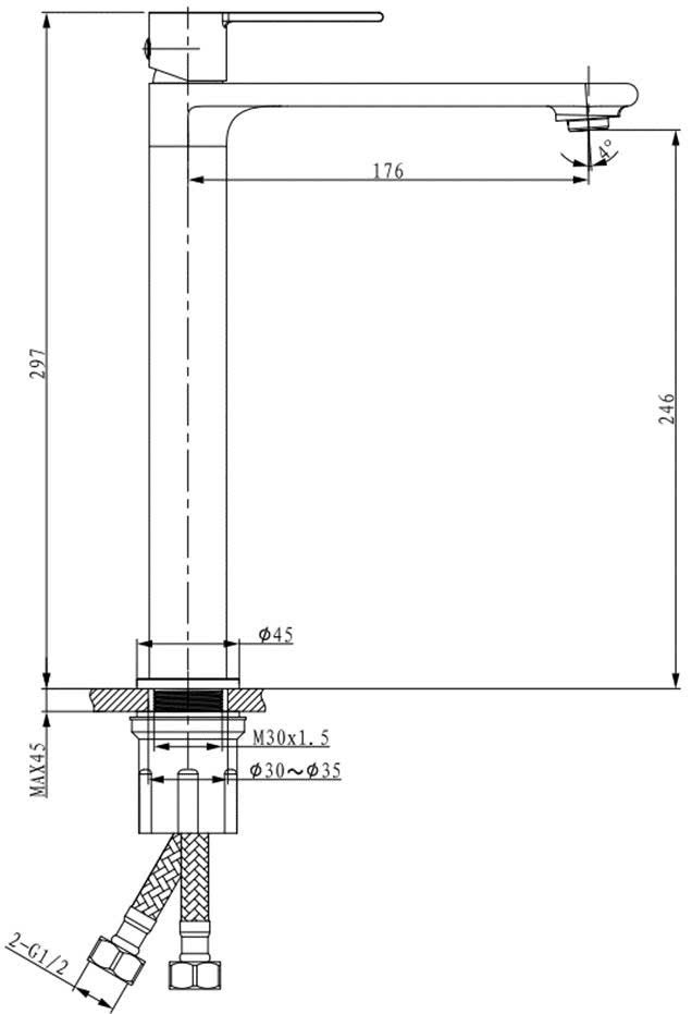Vòi lavabo nóng lạnh | Mã G591088H-GG