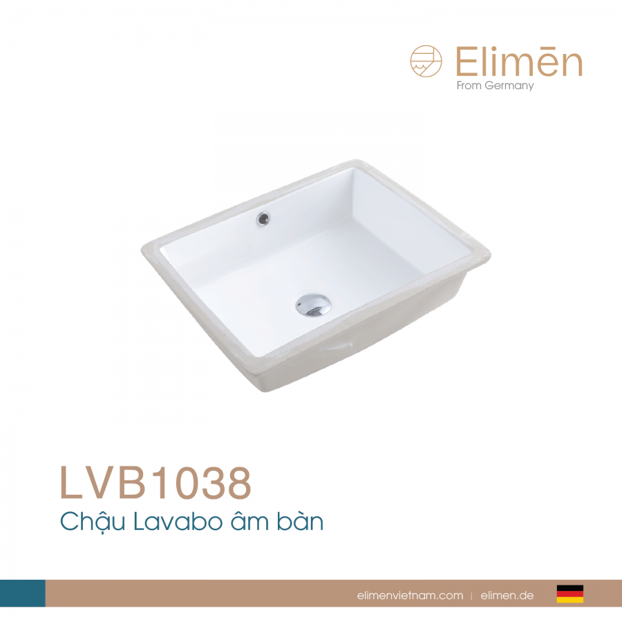 Chậu rửa lavabo âm bàn Elimen | Mã LVB1038