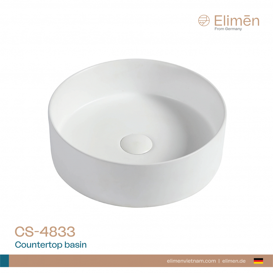 Chậu rửa lavabo đặt bàn Elimen | Mã CS-4833