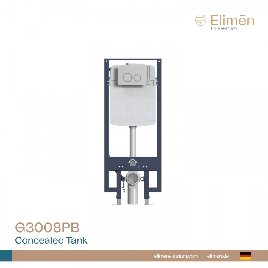 Bộ két nước âm tường (Lắp đặt cho bồn cầu thông minh treo tường) | Mã G3008PB