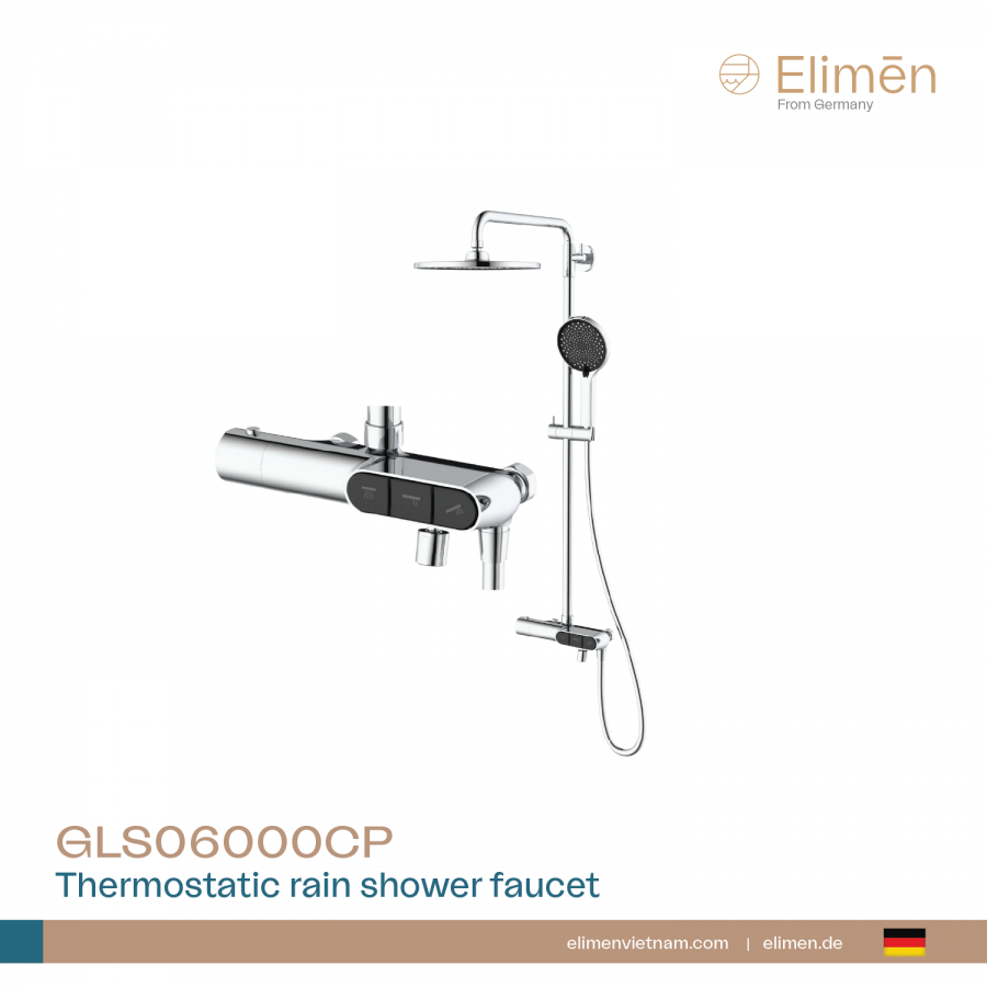 Bộ sen tắm ổn định nhiệt Elimen | Mã GLS06000CP