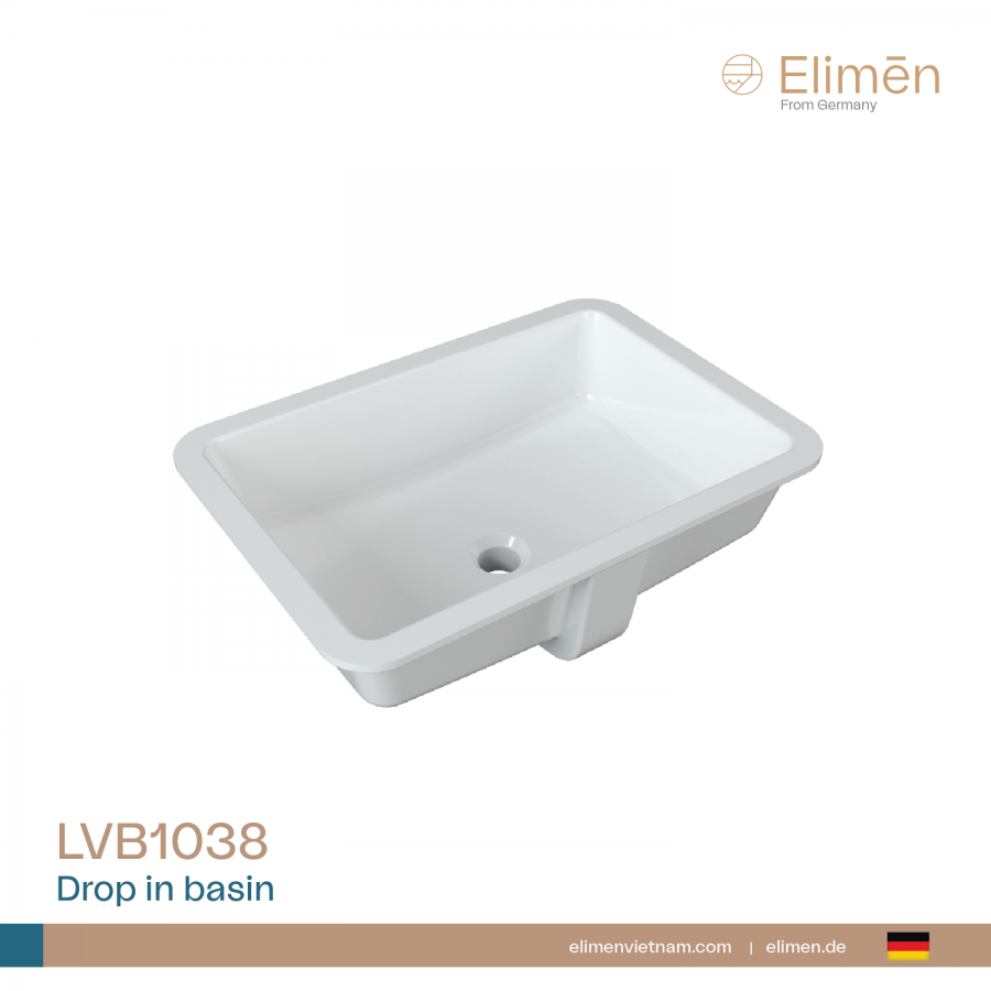 Chậu rửa lavabo âm bàn Elimen | Mã LVB1038