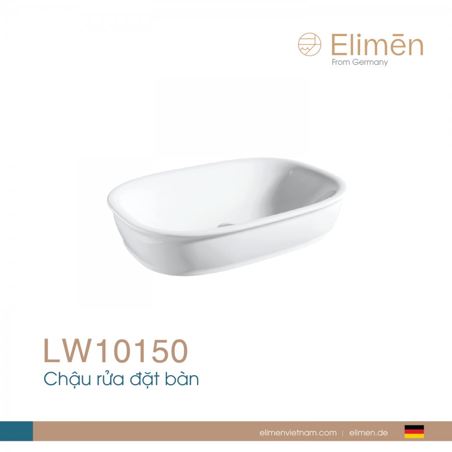 Chậu rửa lavabo dương bàn Elimen - Mã LW10150