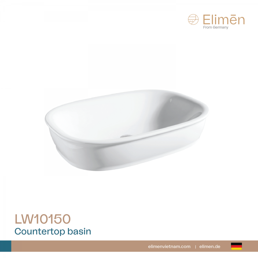 Chậu rửa lavabo đặt bàn Elimen | Mã LW10150