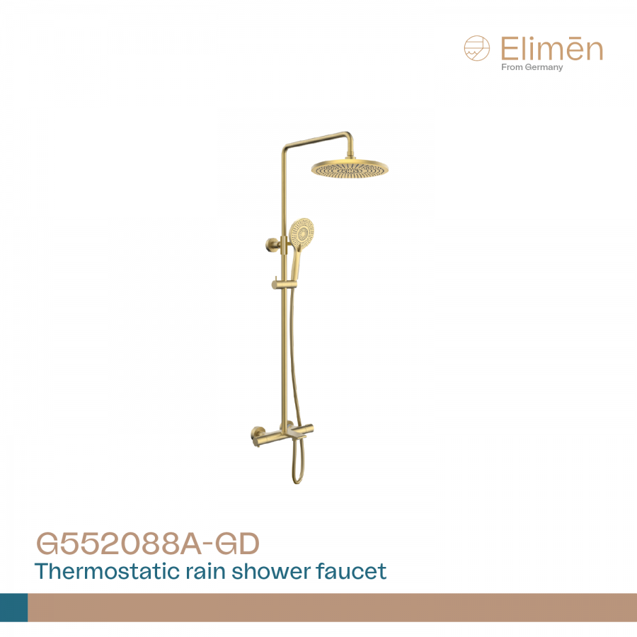 Bộ sen tắm ổn định nhiệt Elimen | Mã G552088A-GD