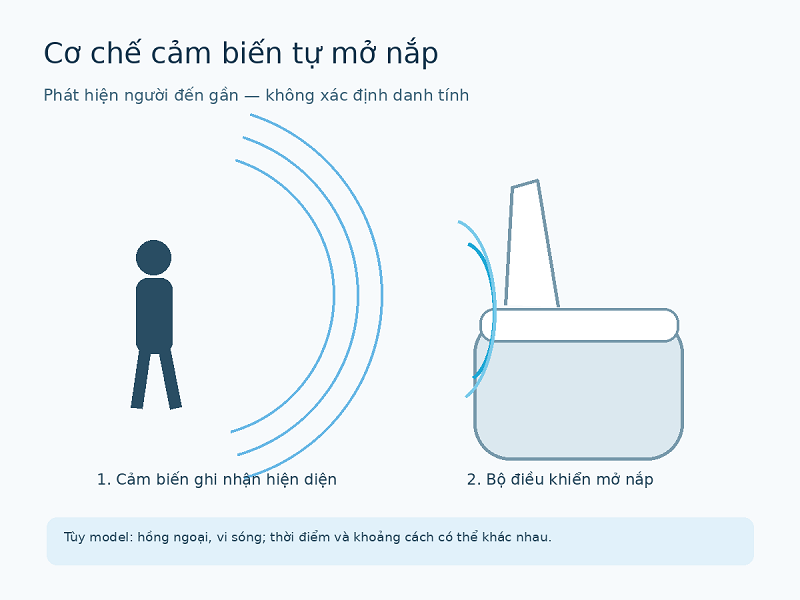 Bồn cầu thông minh tự mở nắp nhận diện người dùng thế nào?
