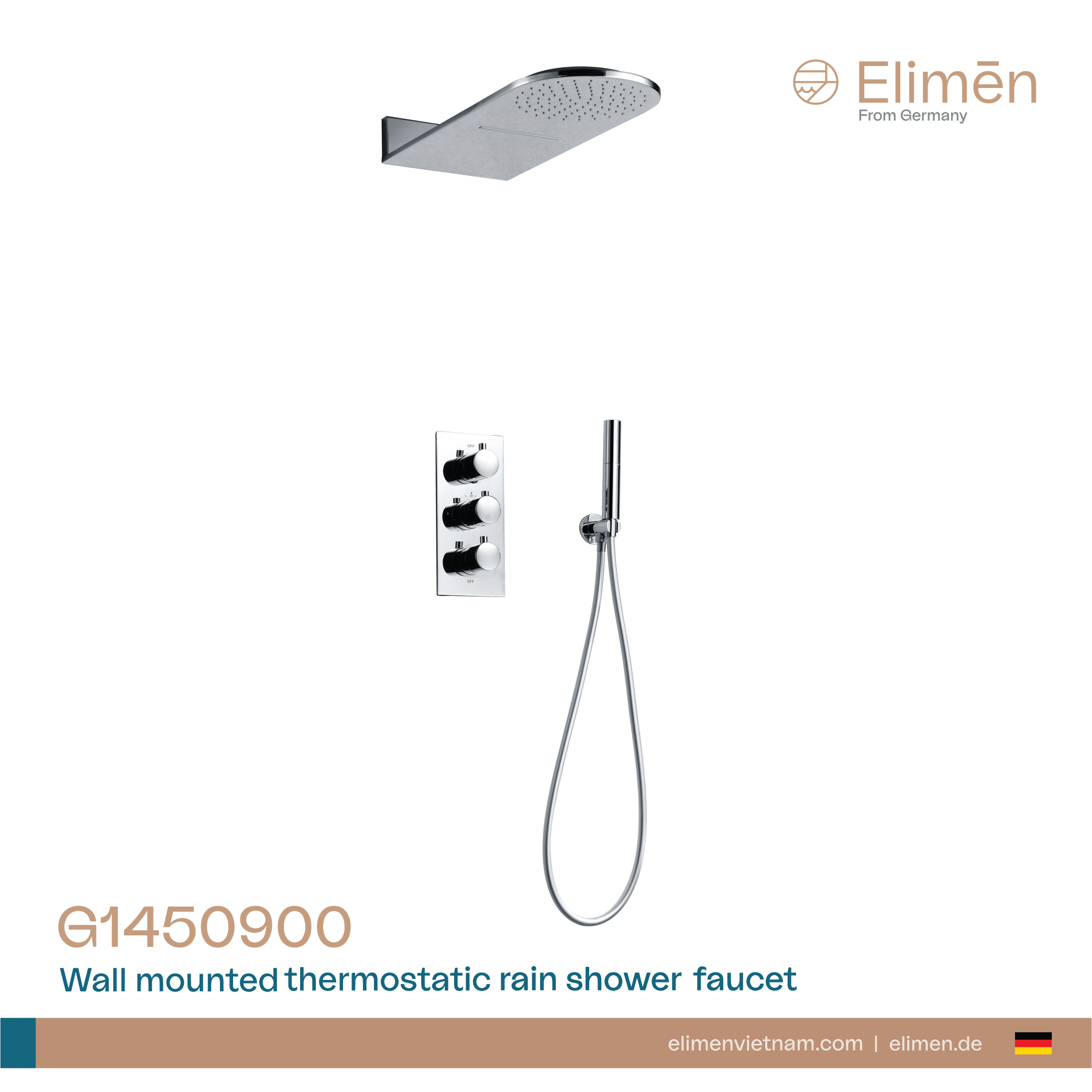 Elimen wall mounted shower - Code G1450900