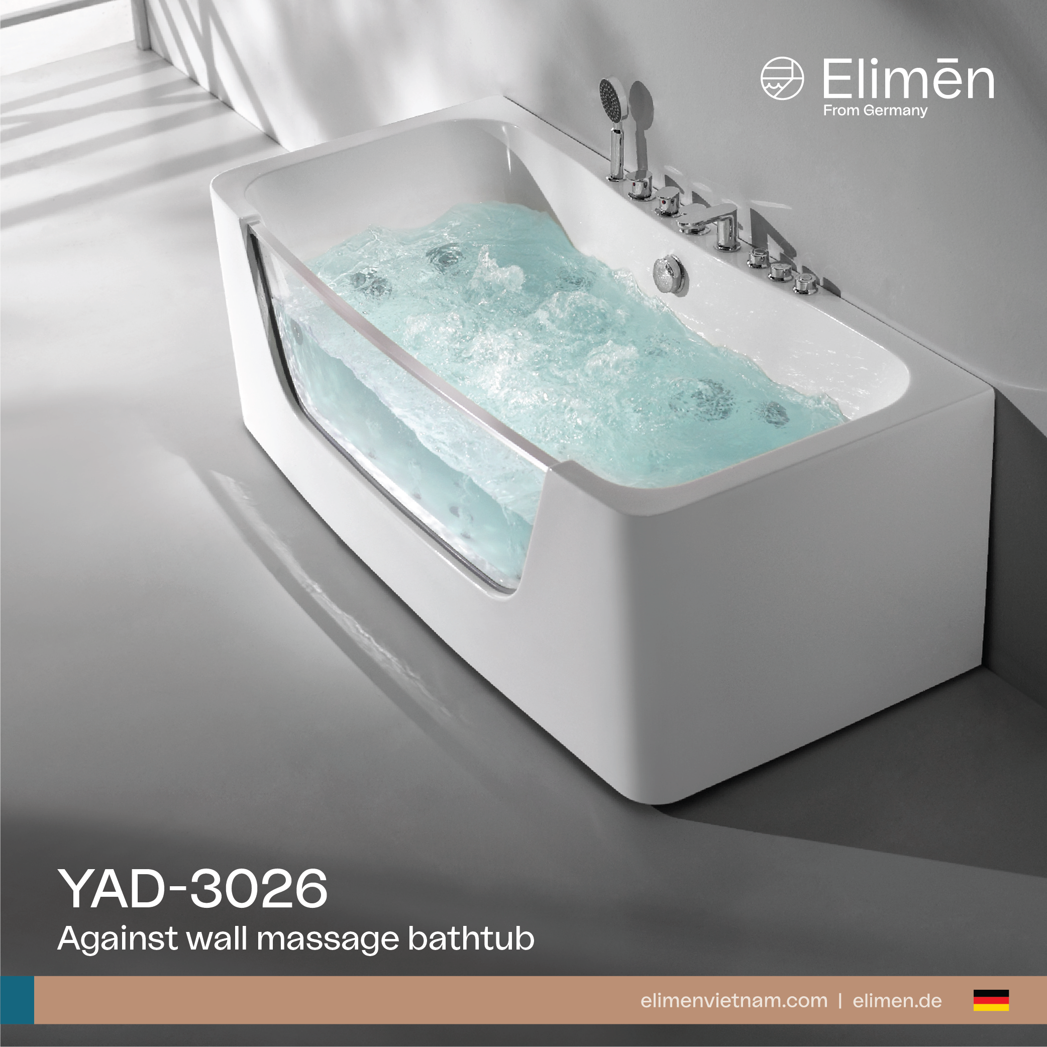 Bồn tắm massage Elimen - Mã YAD-3026
