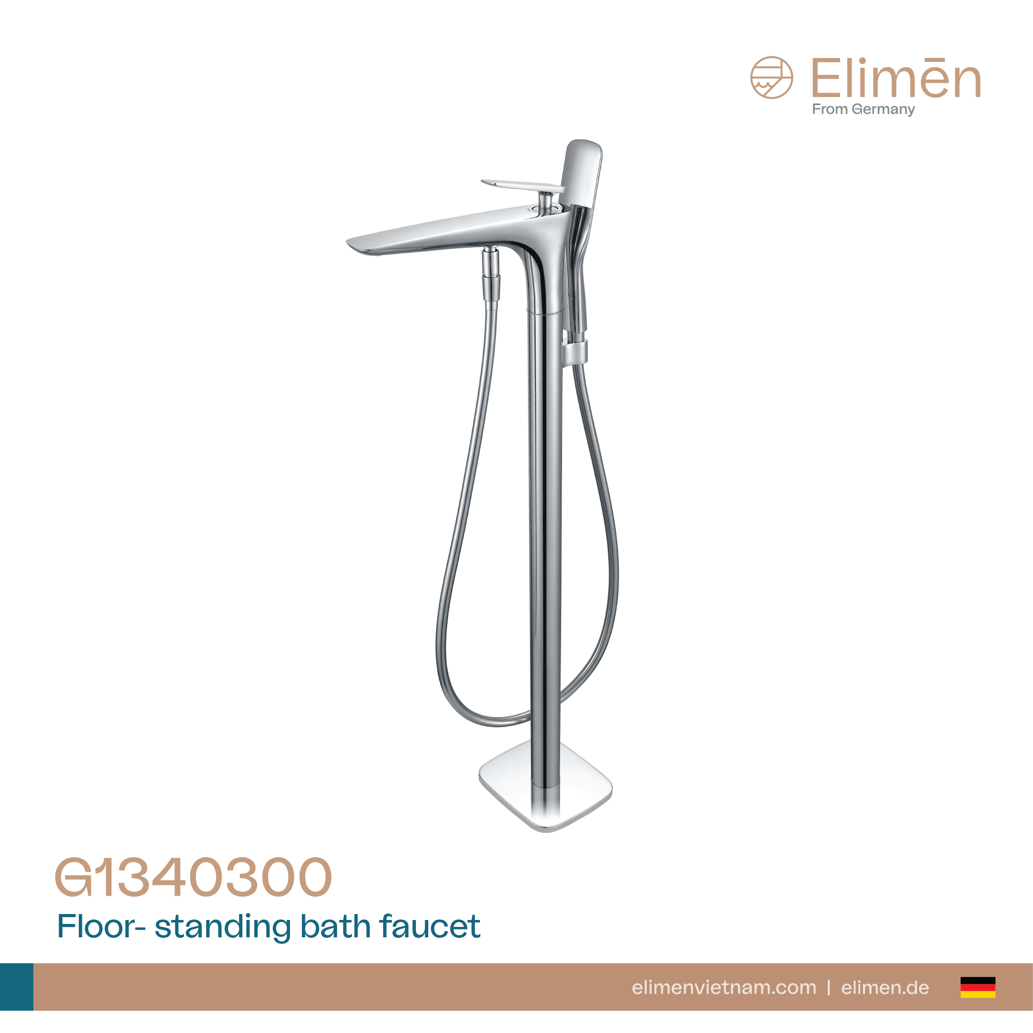 Vòi bồn tắm Elimen gắn sàn - Mã G1340300