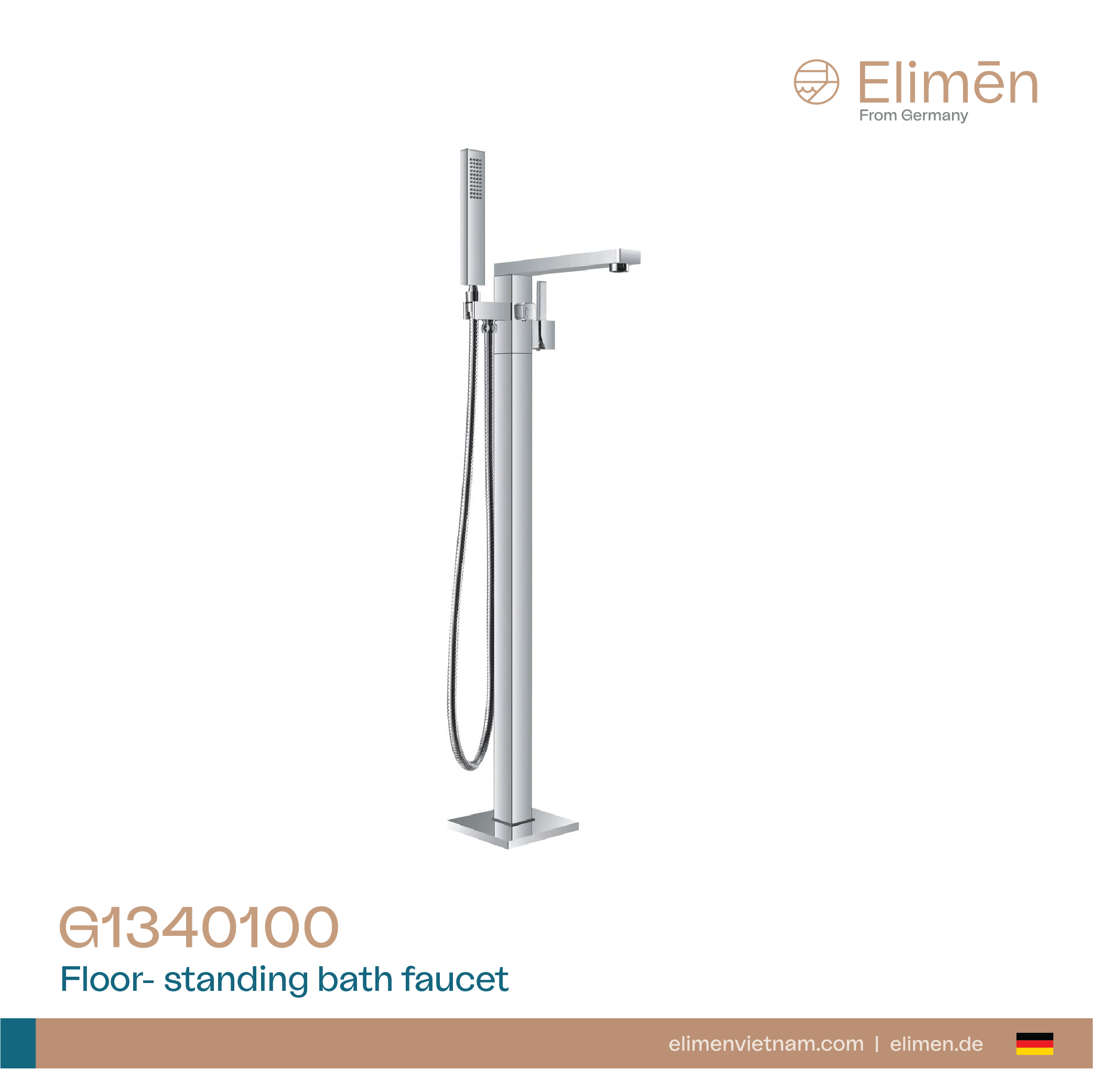 Vòi bồn tắm  gắn sàn Elimen - Mã G1340100