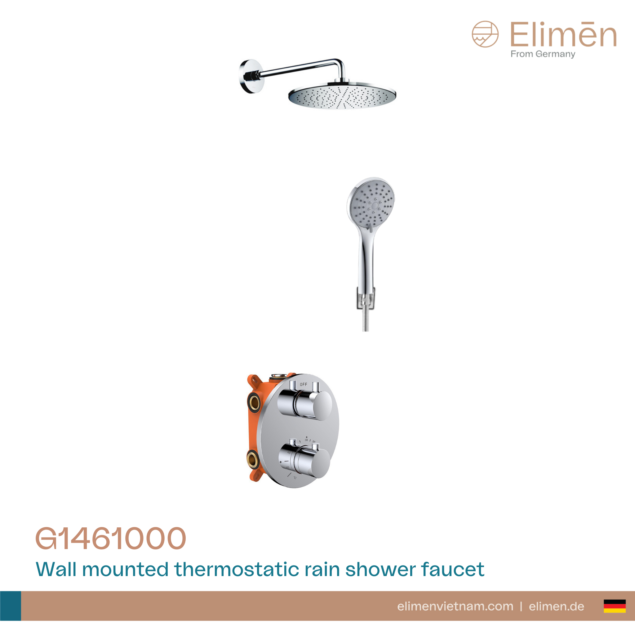 Sen tắm âm tường Elimen - Mã G1461000