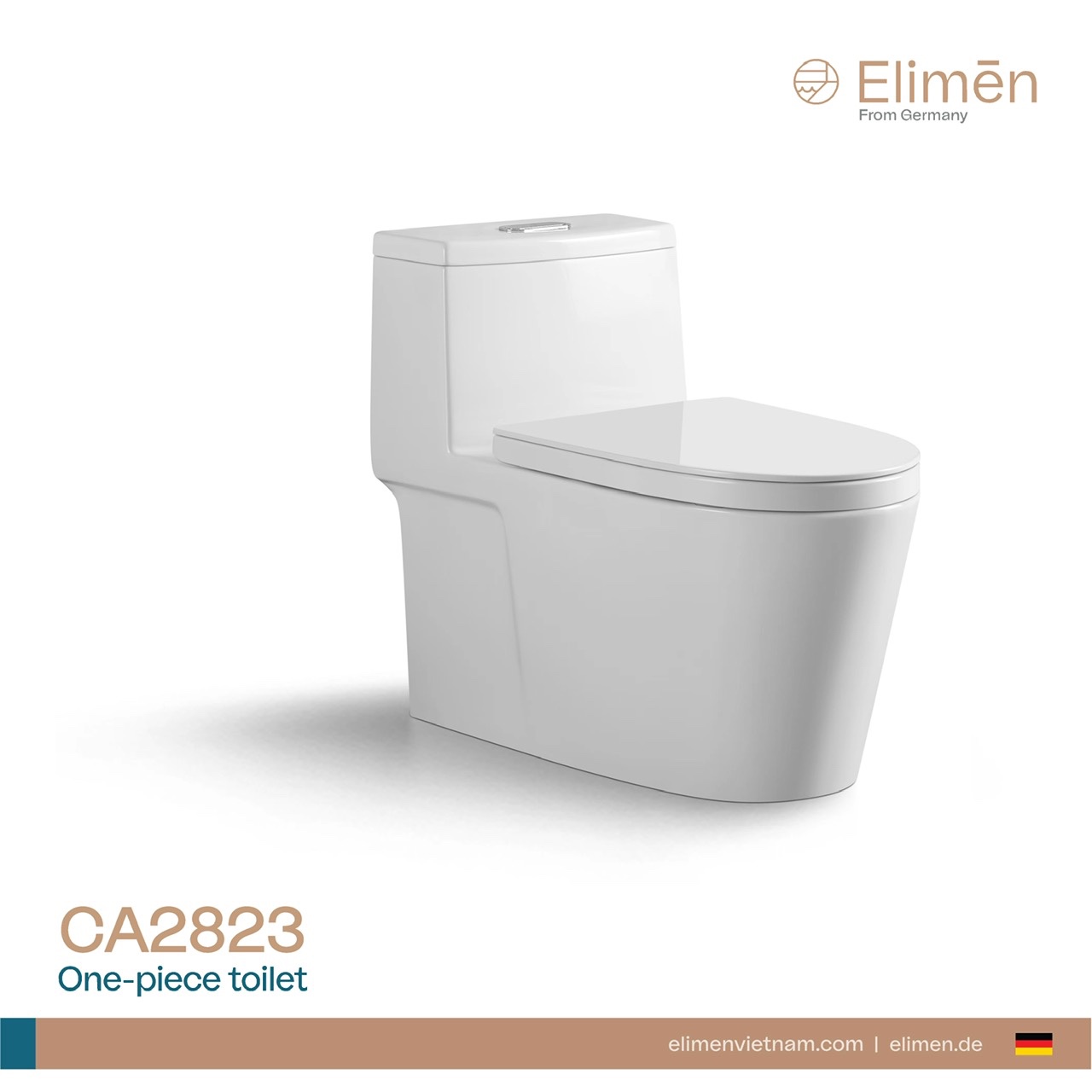 Bồn cầu một khối Elimen - Mã CA2823