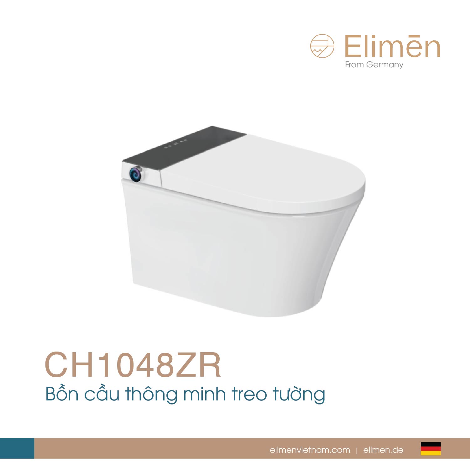 Bồn cầu thông minh treo tường | Mã CH1048ZR