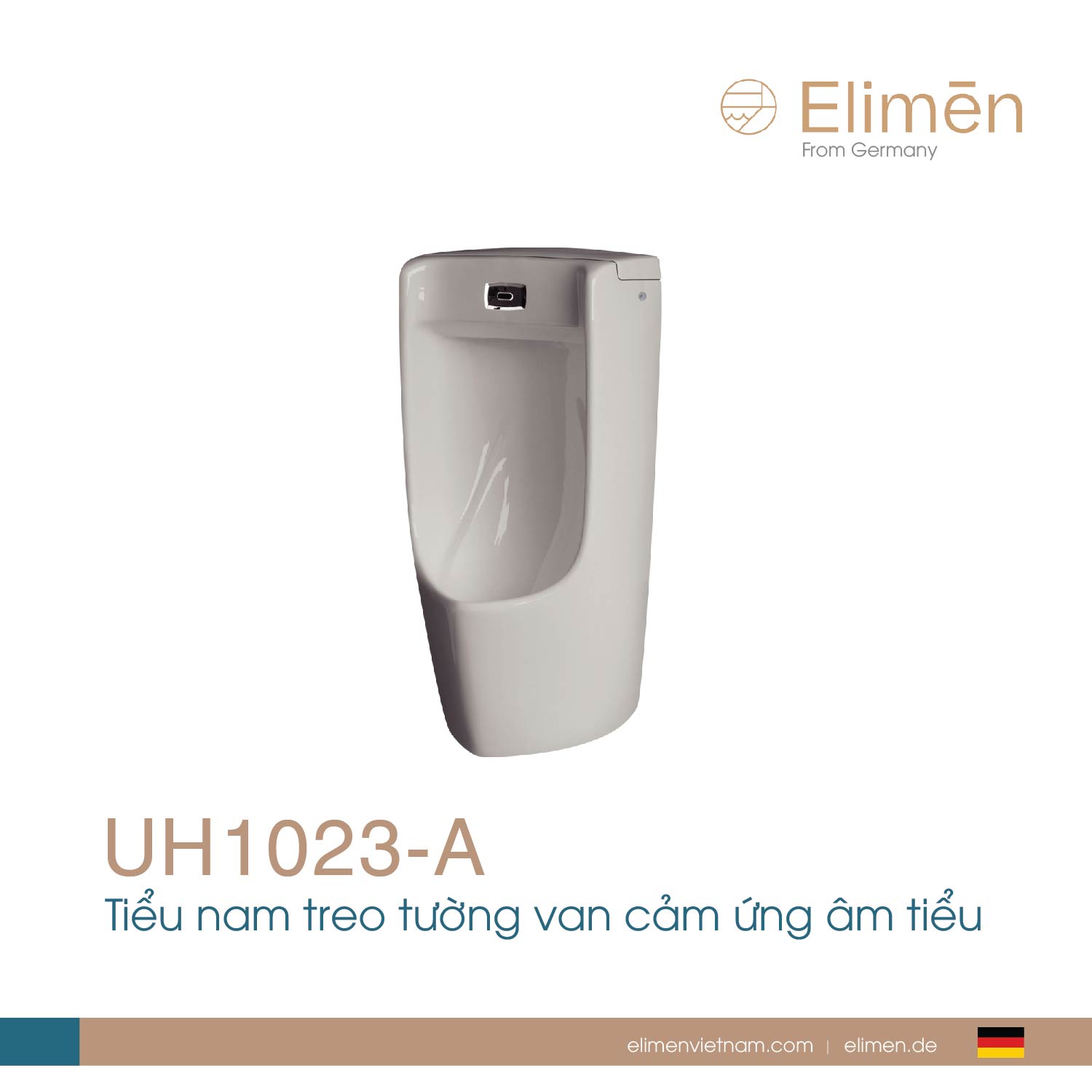 Tiểu nam treo tường van cảm ứng âm tiểu | Mã UH1023-A