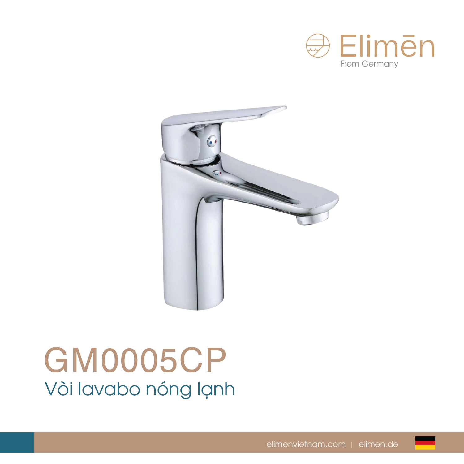 Vòi lavabo nóng lạnh | Mã GM0005CP