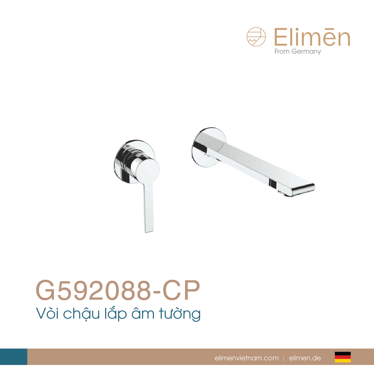 Vòi chậu lắp âm tường | Mã G592088-CP