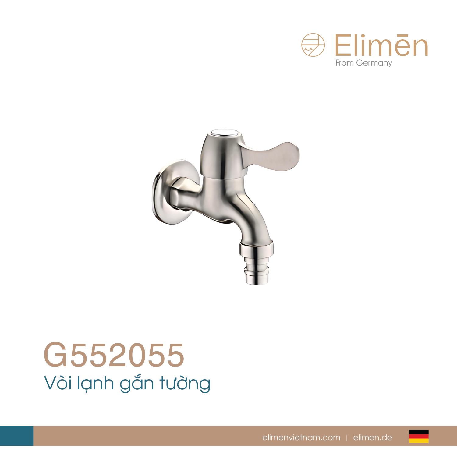 Vòi lạnh gắn tường| Mã G552055