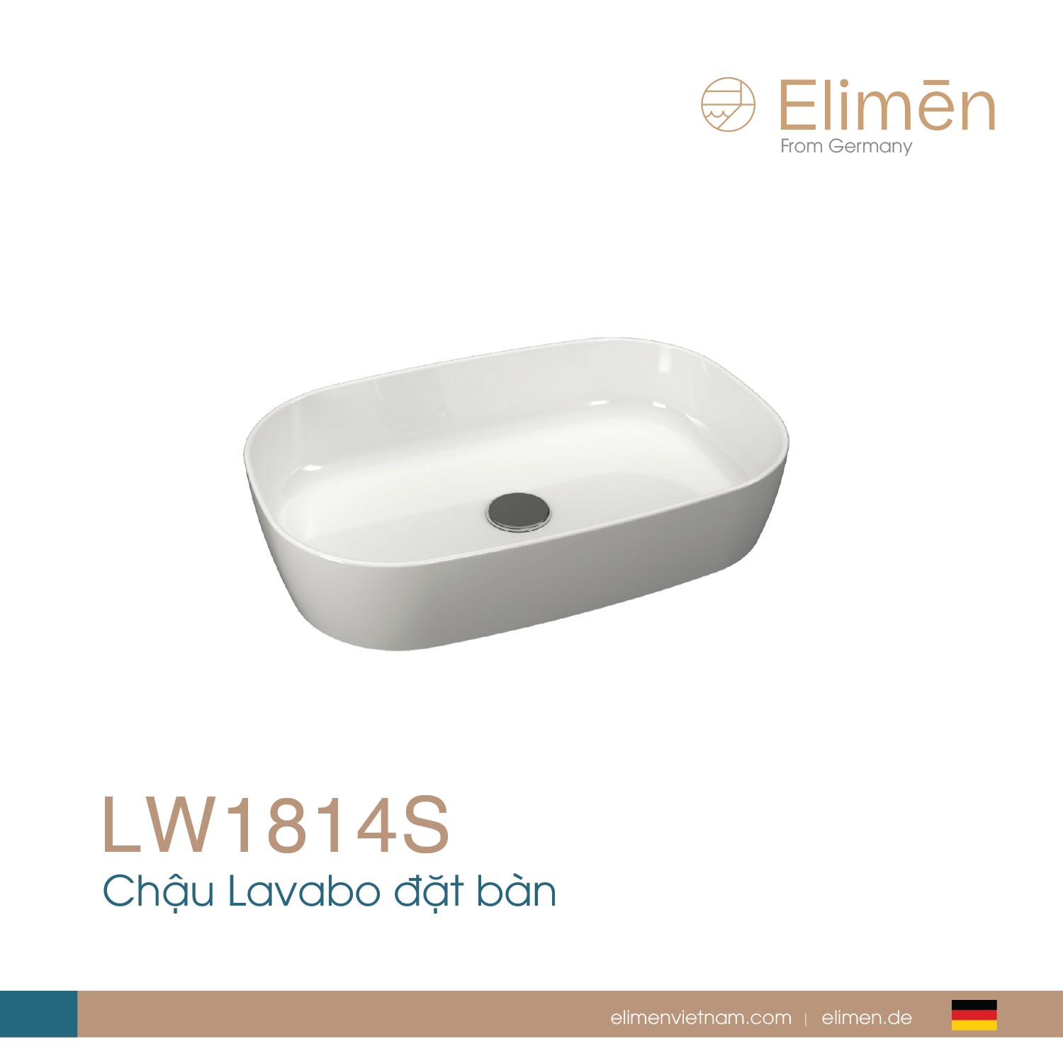 Chậu rửa lavabo đặt bàn | Mã LW1814S