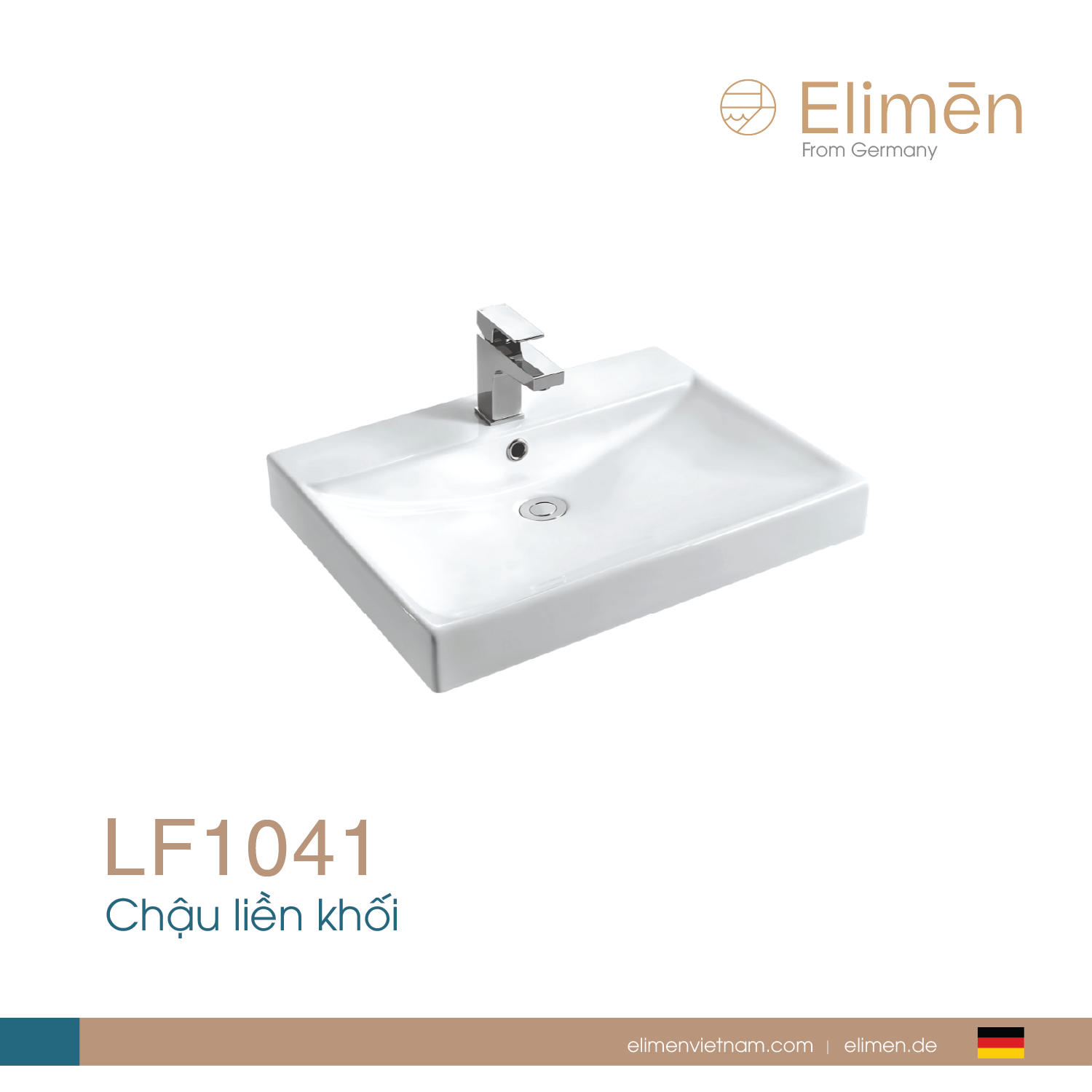 Chậu rửa liền khối Elimen | Mã LF1041