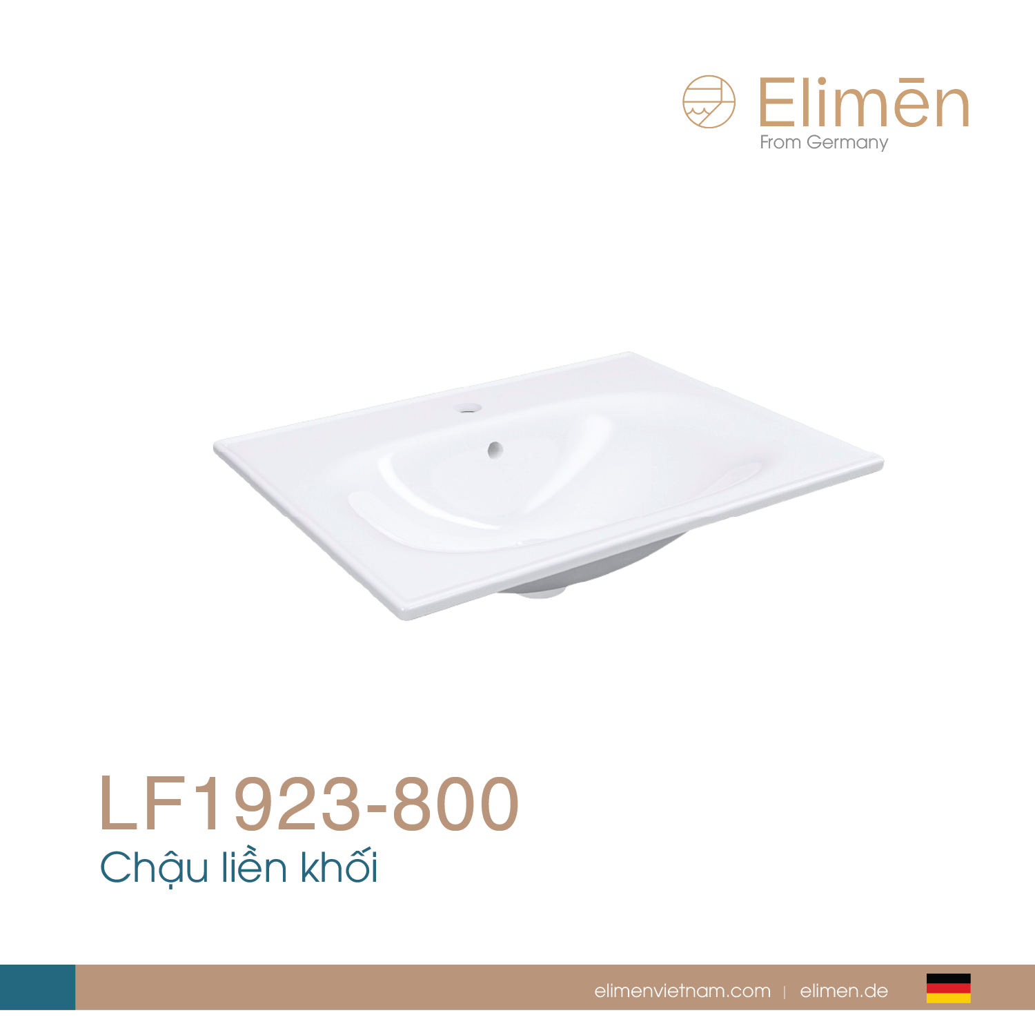 Chậu rửa liền khối Elimen | Mã LF1923-800