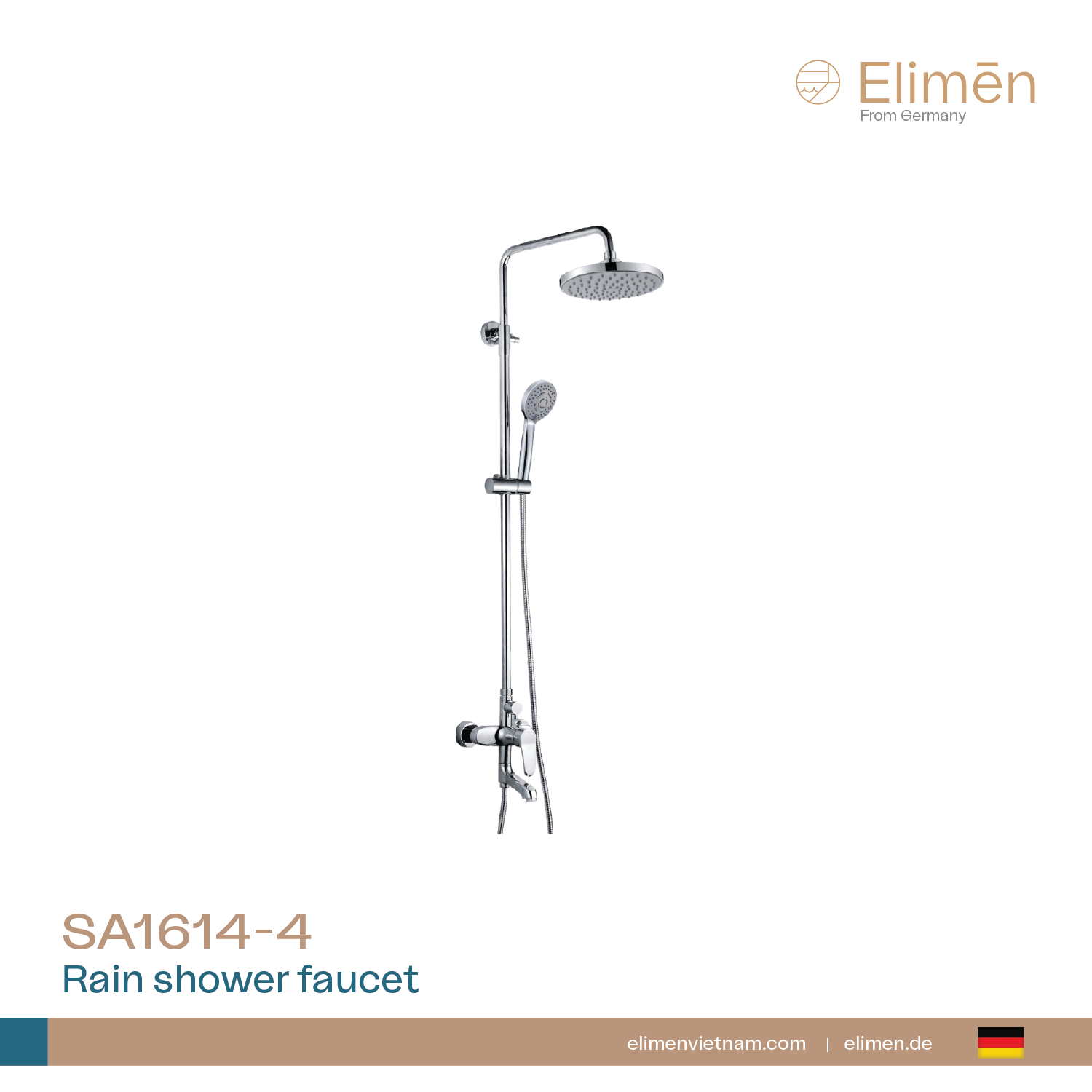 Bộ sen tắm nóng lạnh Elimen | Mã SA1614-4