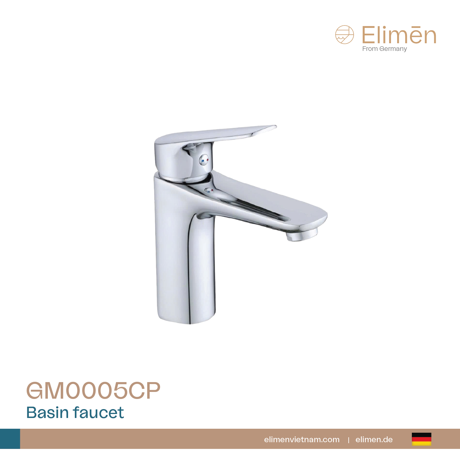 Vòi lavabo nóng lạnh | Mã GM0005CP