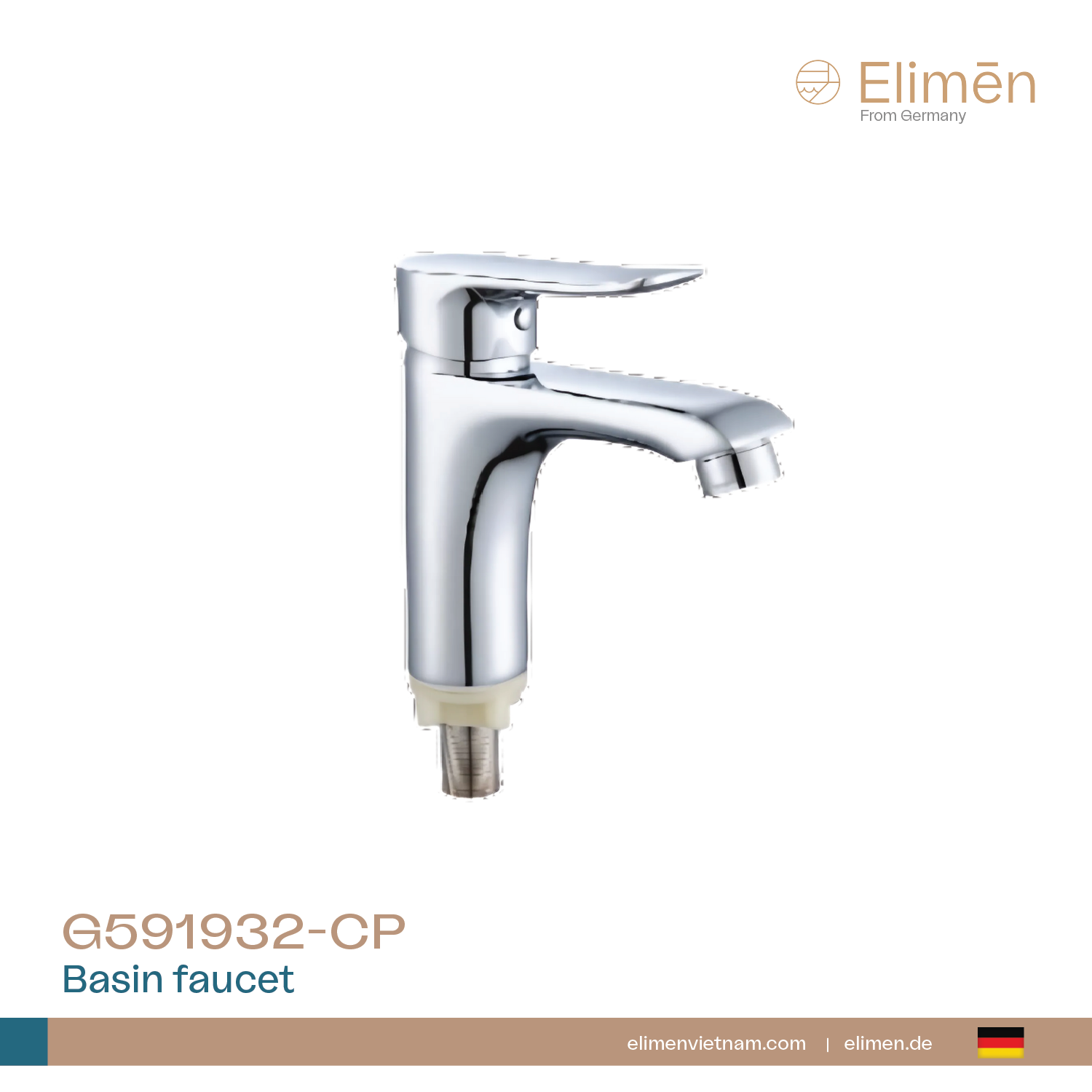 Vòi chậu 1 đường nước (Vòi lạnh) | Mã G591932-CP