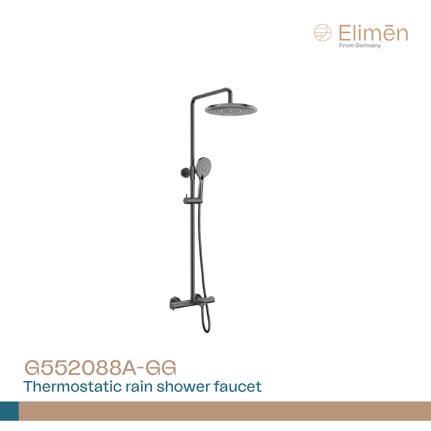 Bộ sen tắm ổn định nhiệt Elimen | Mã G552088A-GG